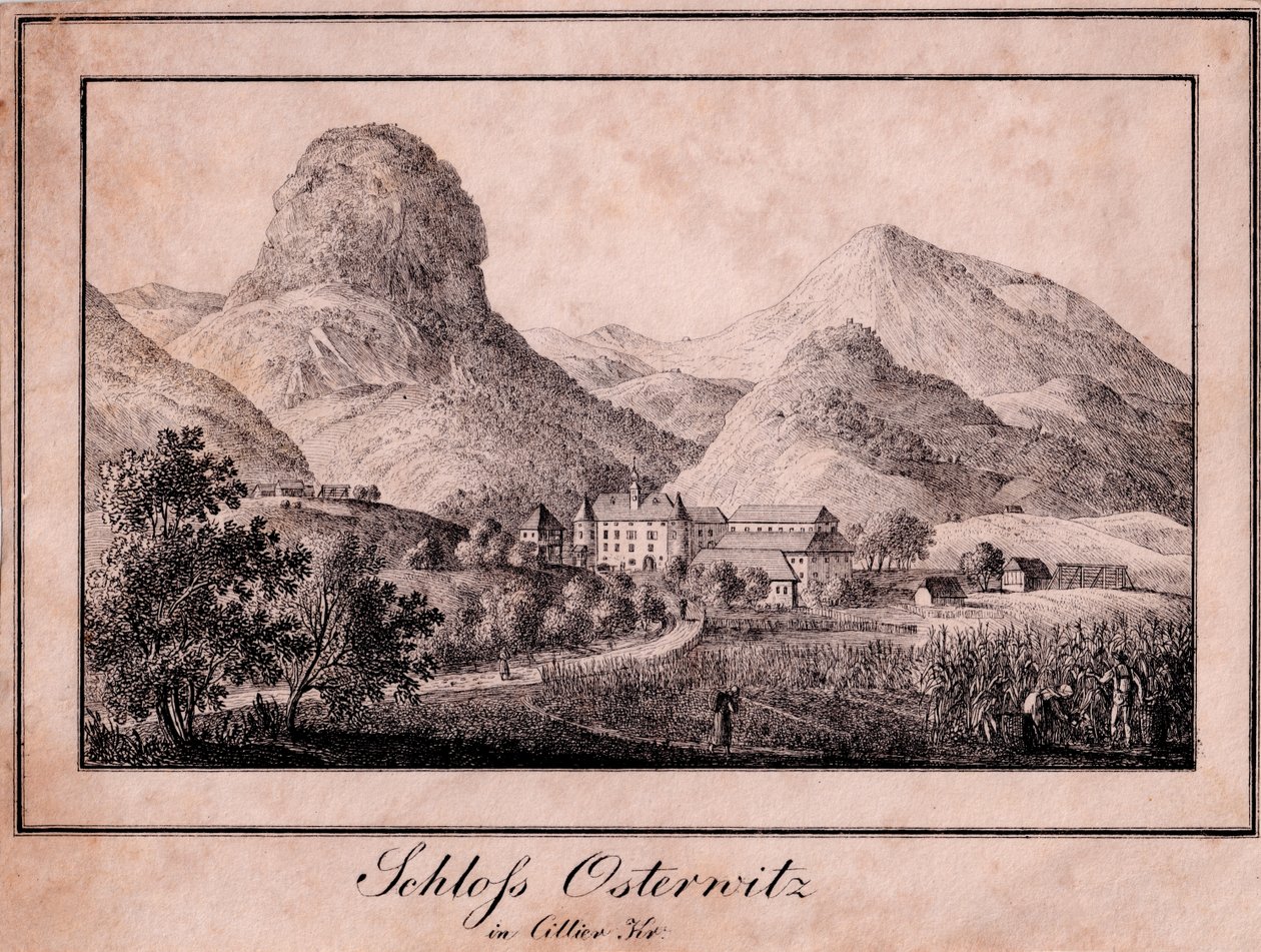 Schloss Osterwitz im Sanntal（塔博尔附近圣尤拉杰附近的牡蛎）westlich Celje 作者 约瑟夫·弗朗兹·凯泽