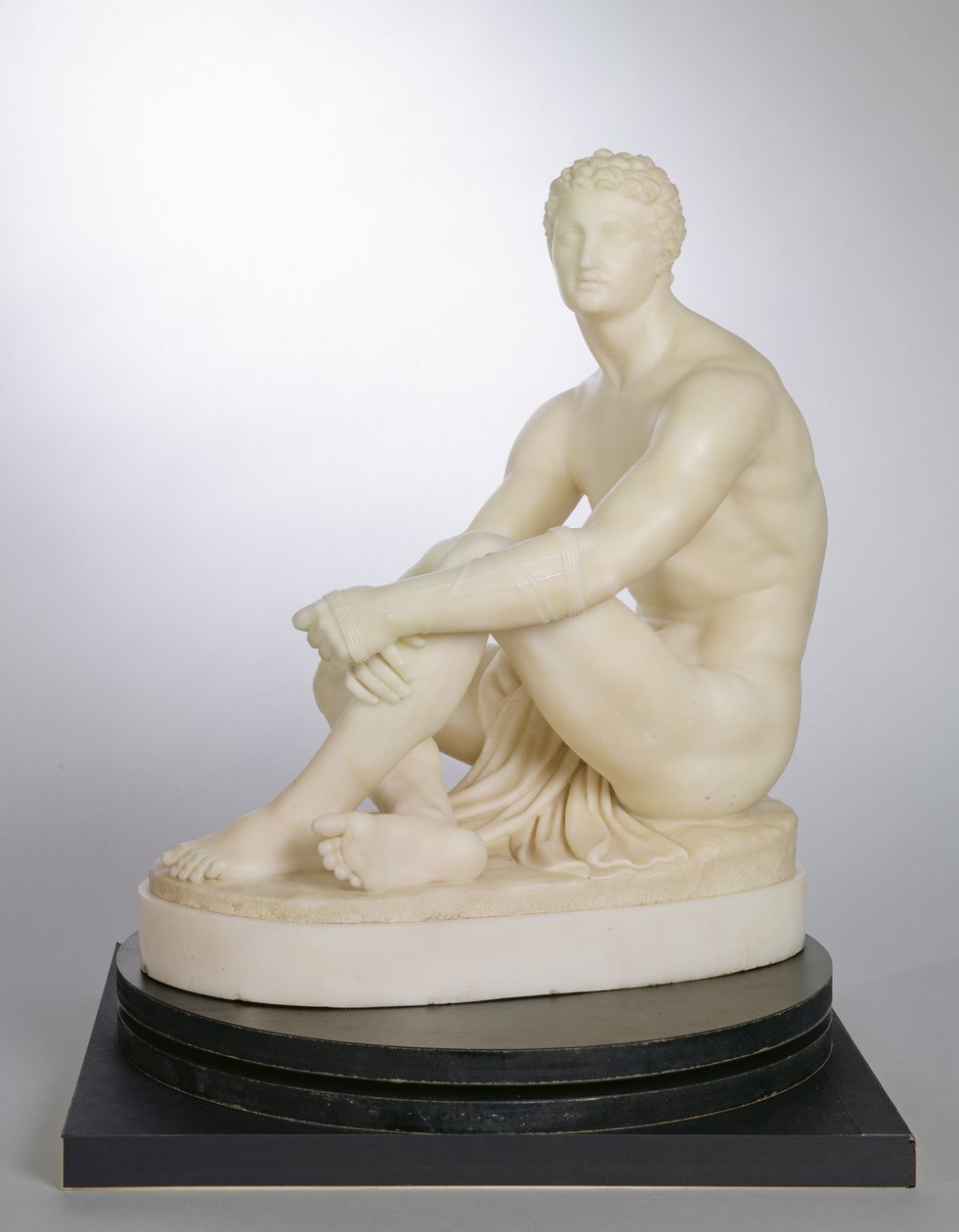 希腊拳击手等待他的转弯，c.1838（大理石） 作者 约瑟夫神