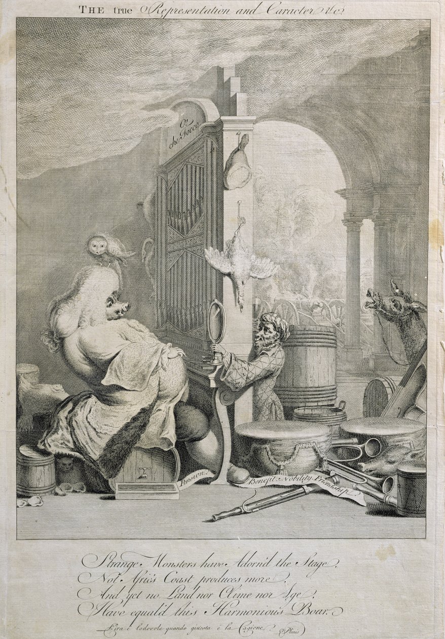 乔治·弗雷德里克·亨德尔（1685-1759）的真实表现与人物，漫画 作者 约瑟夫·古皮