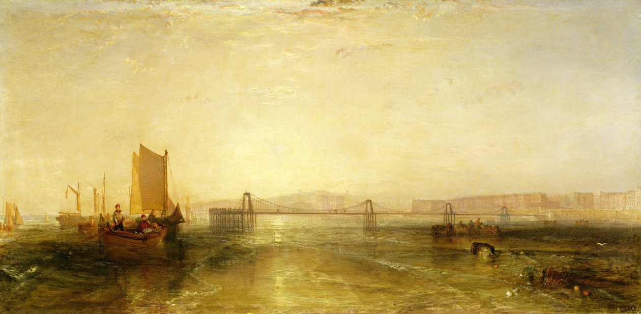 来自海的布莱顿，c.1829 作者 约瑟夫·马洛德·威廉·特纳