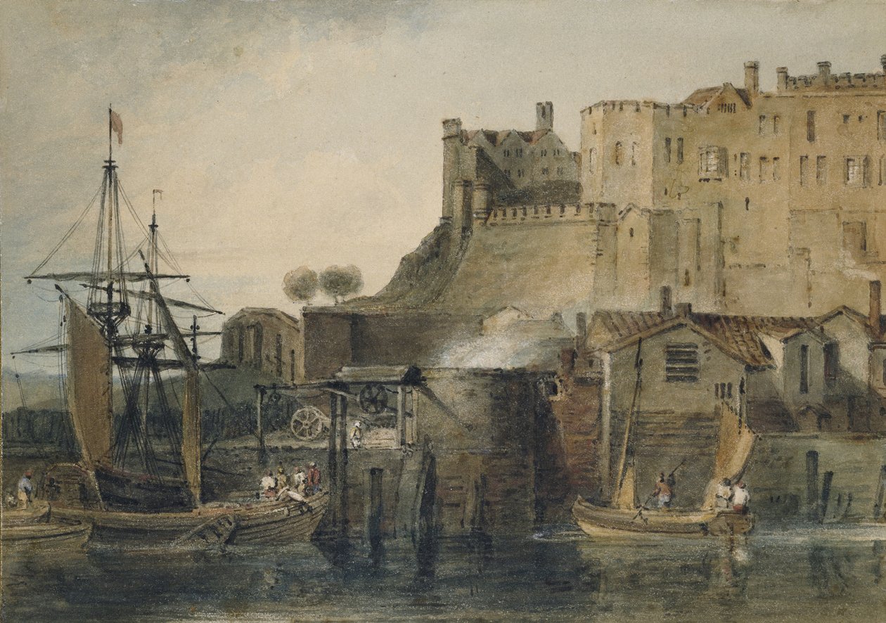 切斯特城堡，c。 1805（水墨在石墨上，用笔和墨水擦掉） 作者 约瑟夫·马洛德·威廉·特纳