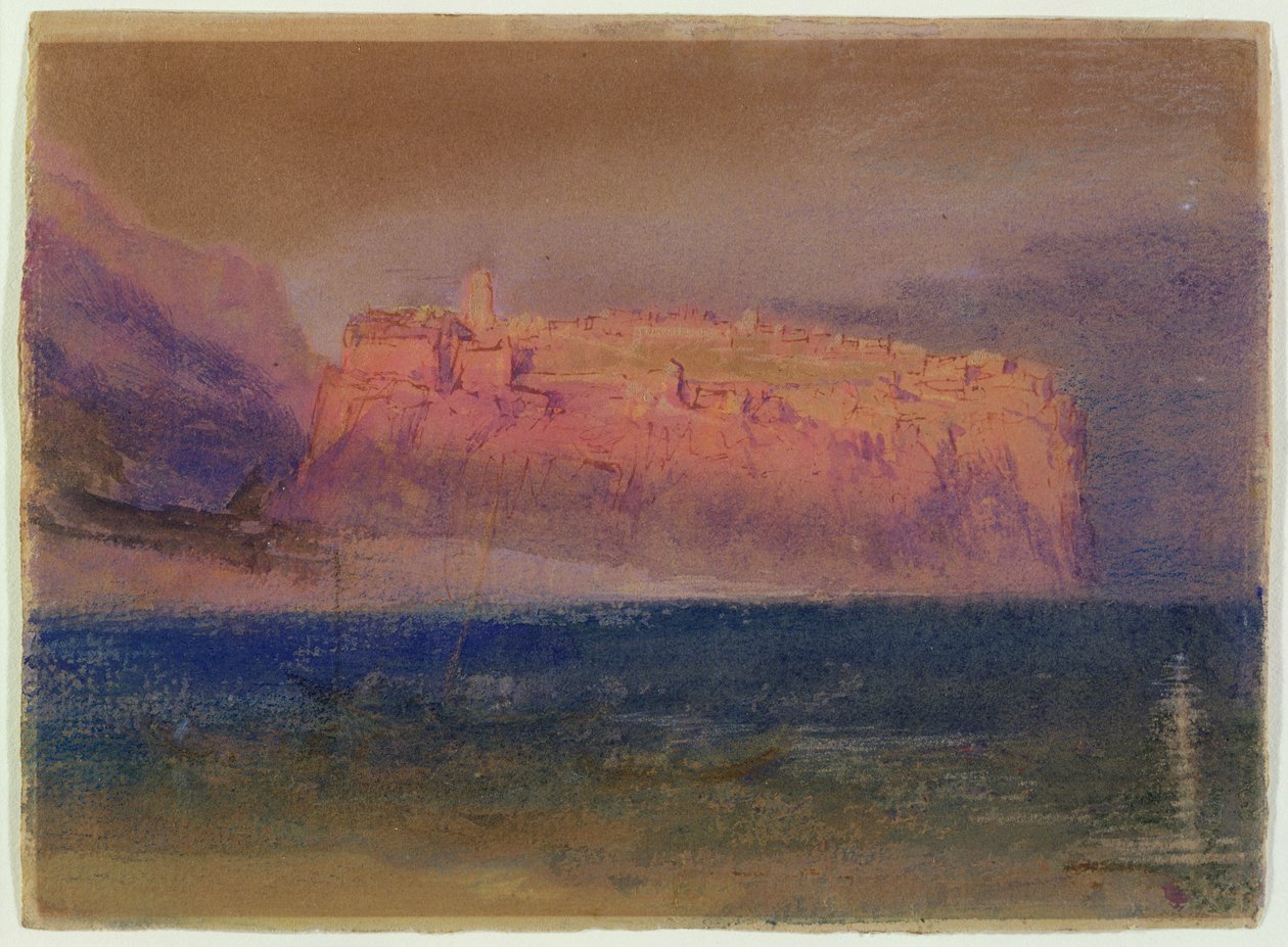 科西嘉岛，（摩纳哥）c.1830-35（棕色纸上的wc） 作者 约瑟夫·马洛德·威廉·特纳