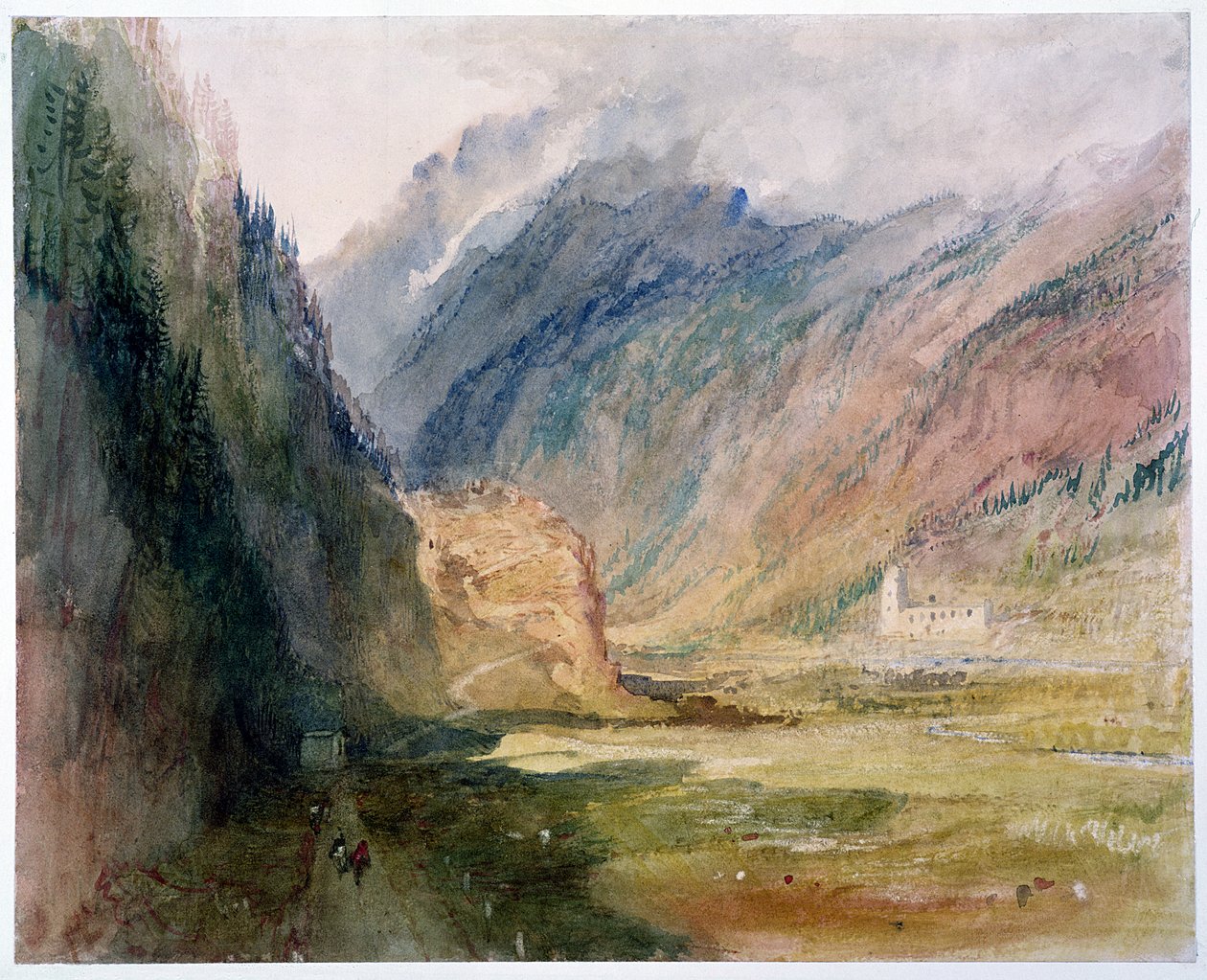 Bonhomme Convent，Chamonix，c.1836-42（wc在纸上划伤） 作者 约瑟夫·马洛德·威廉·特纳