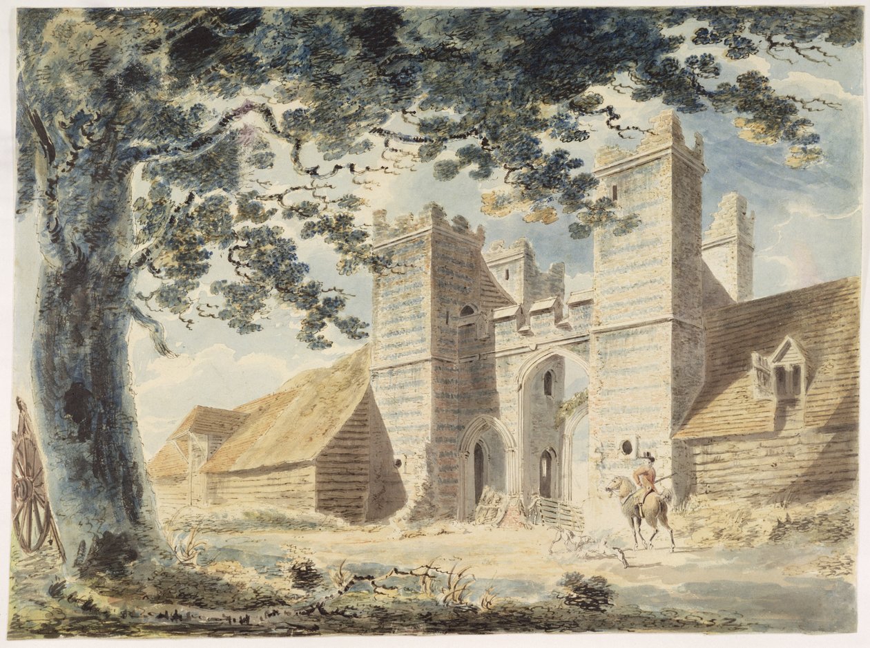 Dent de Lion，Margate，c.1791（wc over graphite with pen pen and ink on paper） 作者 约瑟夫·马洛德·威廉·特纳