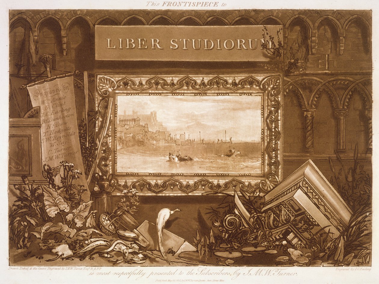 F.1.I“Liber Studiorum”的主题描绘了欧罗巴离开提尔市，由JC Easling雕刻，1812年 作者 约瑟夫·马洛德·威廉·特纳