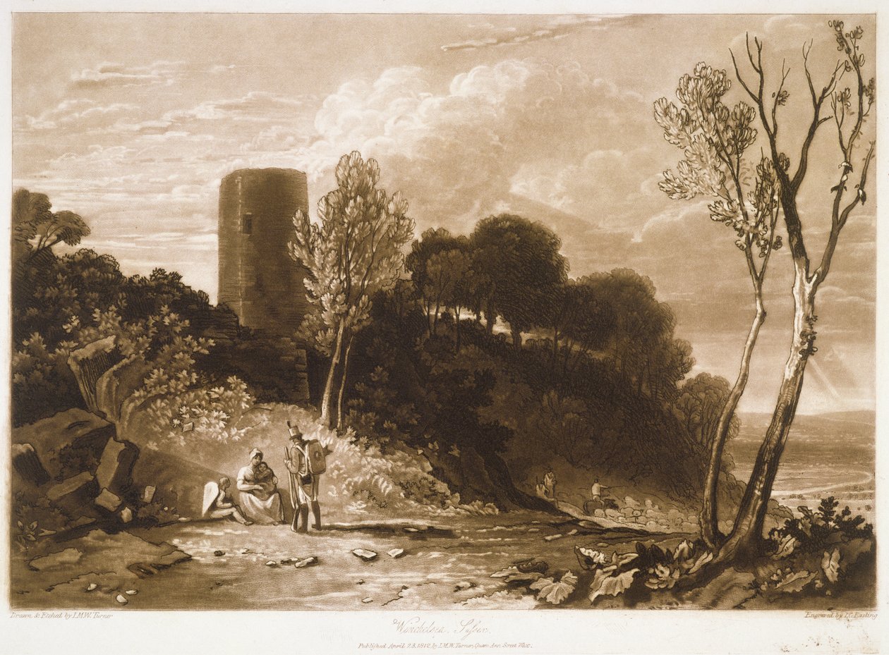 F.42.I Winchelsea，苏塞克斯，来自&39;Liber Studiorum&39;，由JC Easling雕刻，1812年 作者 约瑟夫·马洛德·威廉·特纳