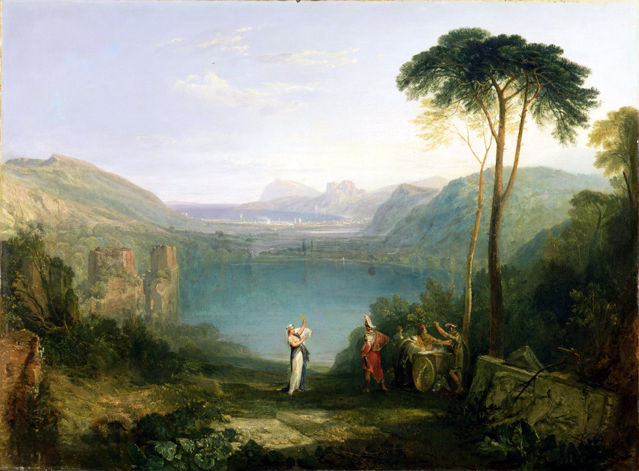 Lake Avernus：埃涅阿斯和Cumaean Sibyl，1814-5-5 作者 约瑟夫·马洛德·威廉·特纳