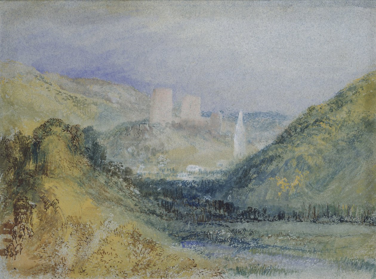 Lillebonne，c.1823（wc＆gouache with pen and ink on paper） 作者 约瑟夫·马洛德·威廉·特纳