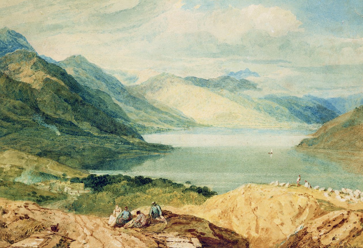 Loch Lomond（带笔在纸上的wc） 作者 约瑟夫·马洛德·威廉·特纳