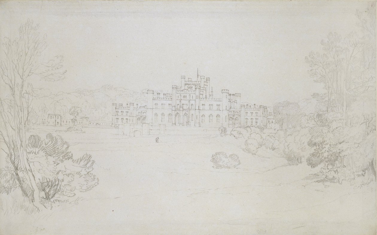 Lowther城堡，1809年（编织纸上的石墨） 作者 约瑟夫·马洛德·威廉·特纳