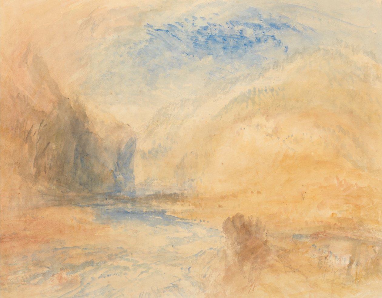 与湖的山风景 作者 约瑟夫·马洛德·威廉·特纳
