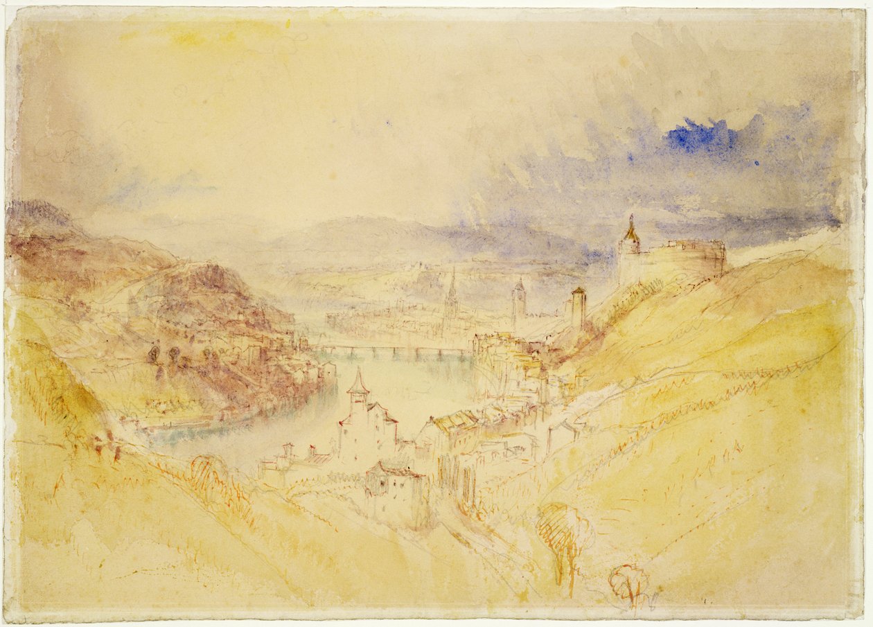 No.0583 Schaffhausen，c.1840-44（wc and ink） 作者 约瑟夫·马洛德·威廉·特纳