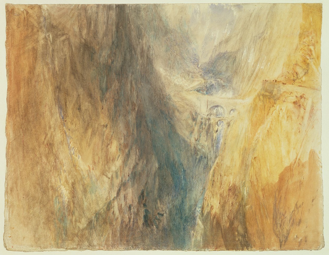 No.0586 The Devil&39;s Bridge，St. Gotthard，c.1841（wc and ink） 作者 约瑟夫·马洛德·威廉·特纳