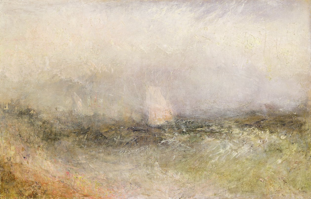 Off the Nore：风与水，1840-5（画布上的油纸） 作者 约瑟夫·马洛德·威廉·特纳