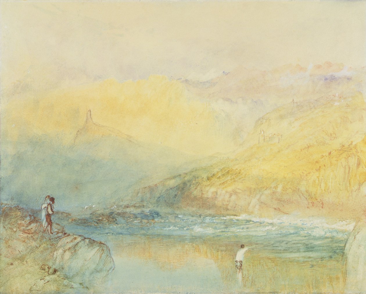 在Mosell，靠近Traben Trarabach，c.1841（wc和石墨在纸上） 作者 约瑟夫·马洛德·威廉·特纳