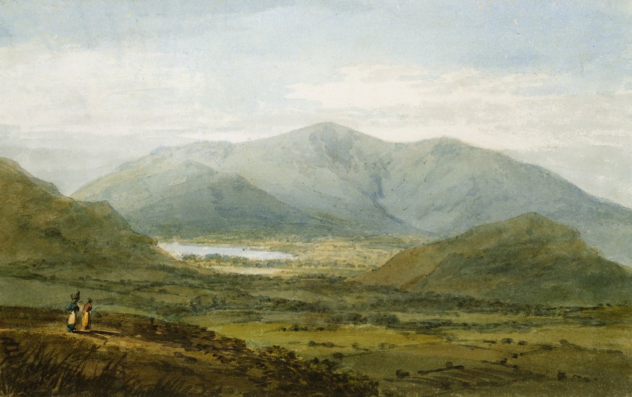 来自Newlands Valley的Skiddaw，距离Bassenthwaite湖（铅笔和纸上的wc） 作者 约瑟夫·马洛德·威廉·特纳