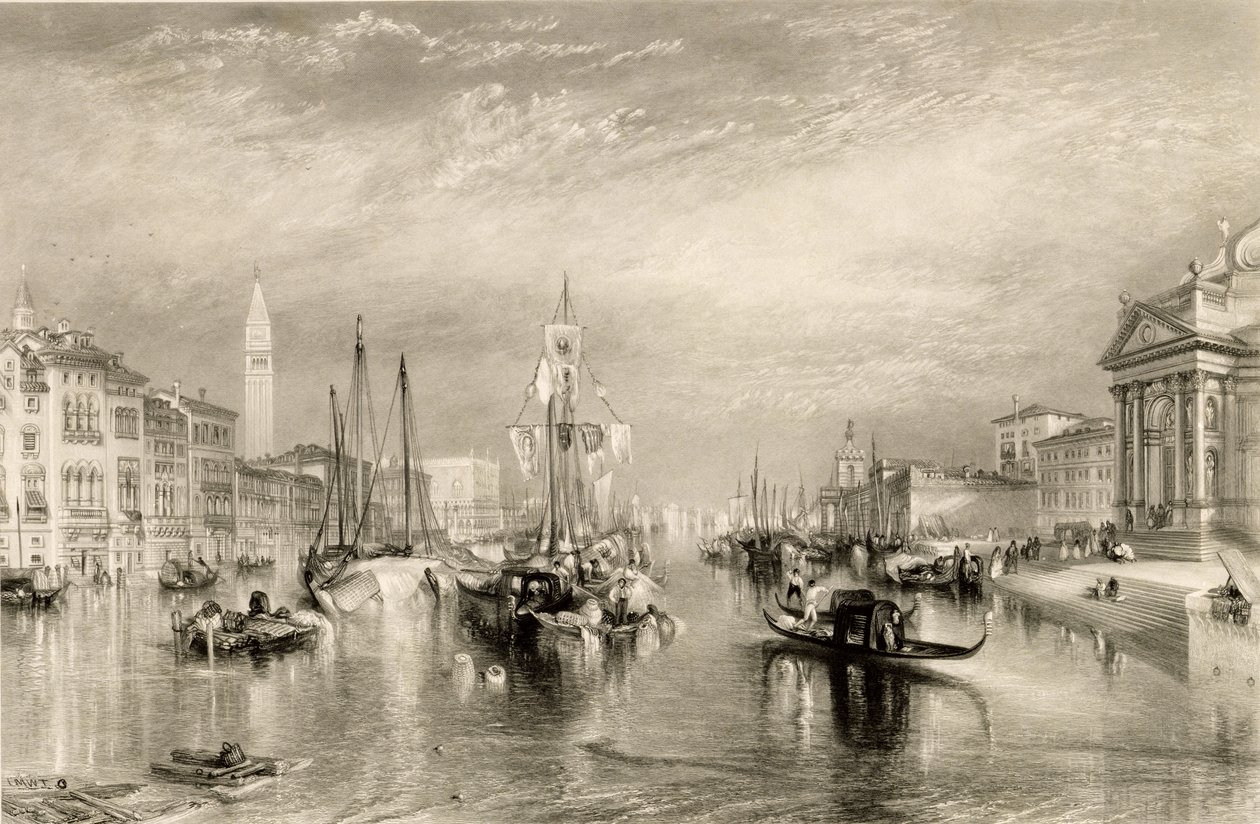 威尼斯大运河，由William Miller（1796-1882）1838-52刻 作者 约瑟夫·马洛德·威廉·特纳