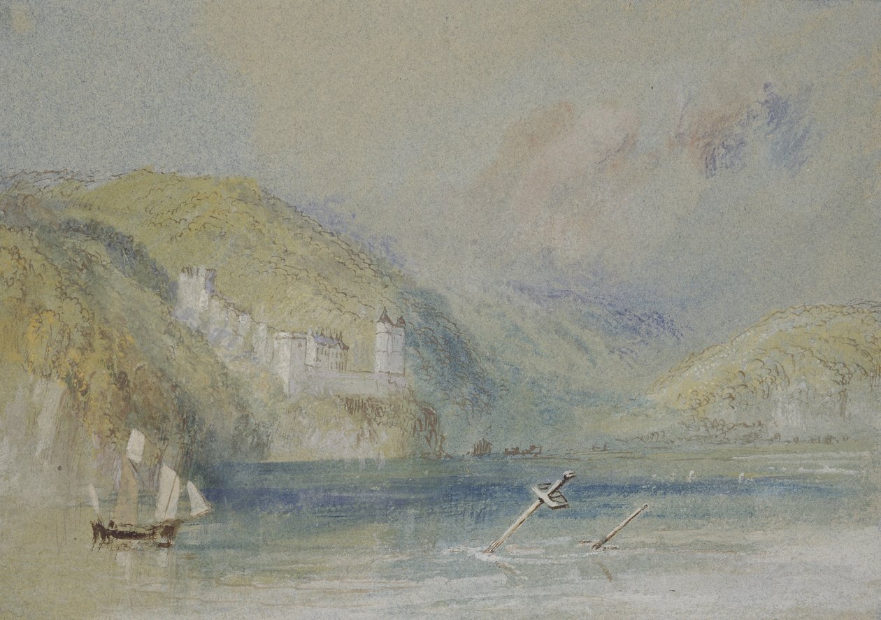 Tancarville附近的塞纳河，1832年（带水粉和钢笔墨水的纸上） 作者 约瑟夫·马洛德·威廉·特纳