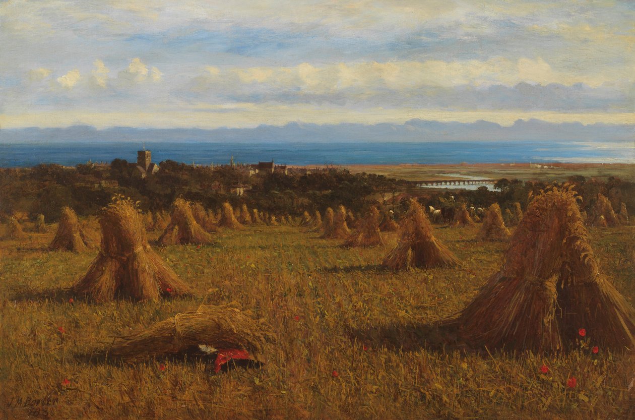 Cornstooks，Berwick Beyond，1888 作者 约瑟夫·莫斯利·巴伯