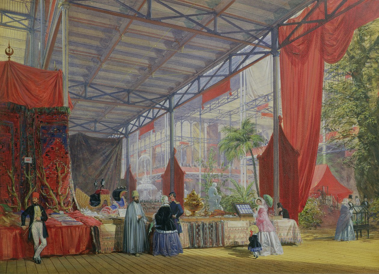 1851年大展览的一部分，1851年土耳其的摊位展示摊位 作者 约瑟夫·纳什
