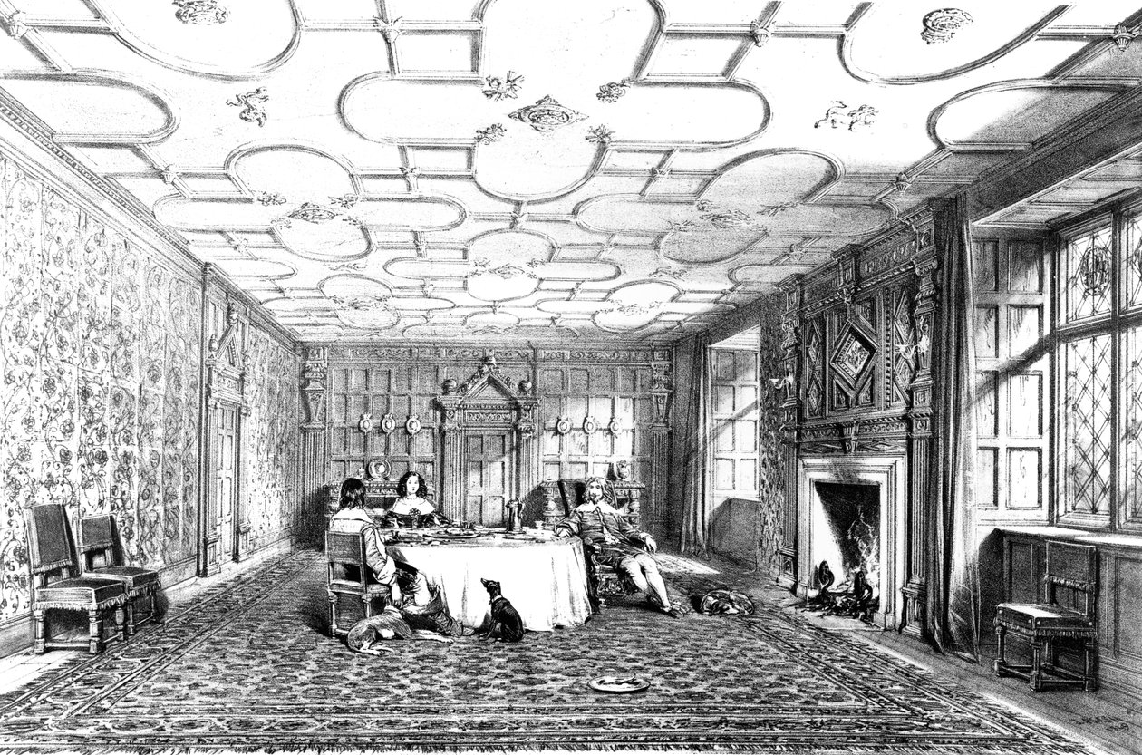 餐厅，Levens，Westmorland，1848 作者 约瑟夫·纳什
