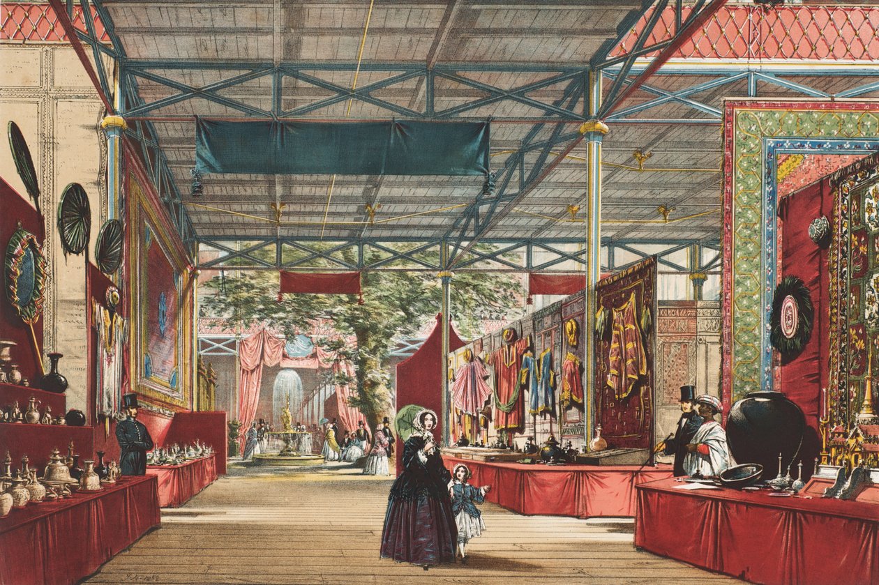 1851年的伟大展览的视图：印度展览，1854年 作者 约瑟夫·纳什