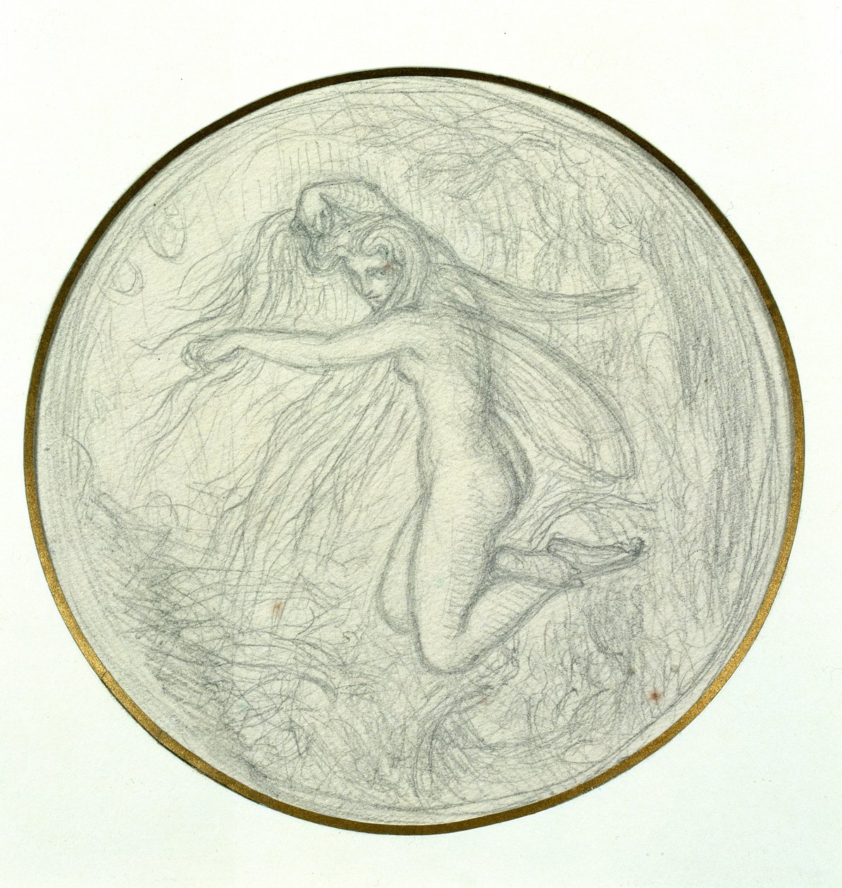 研究仙女（铅笔卡） 作者 约瑟夫·诺埃尔·佩顿
