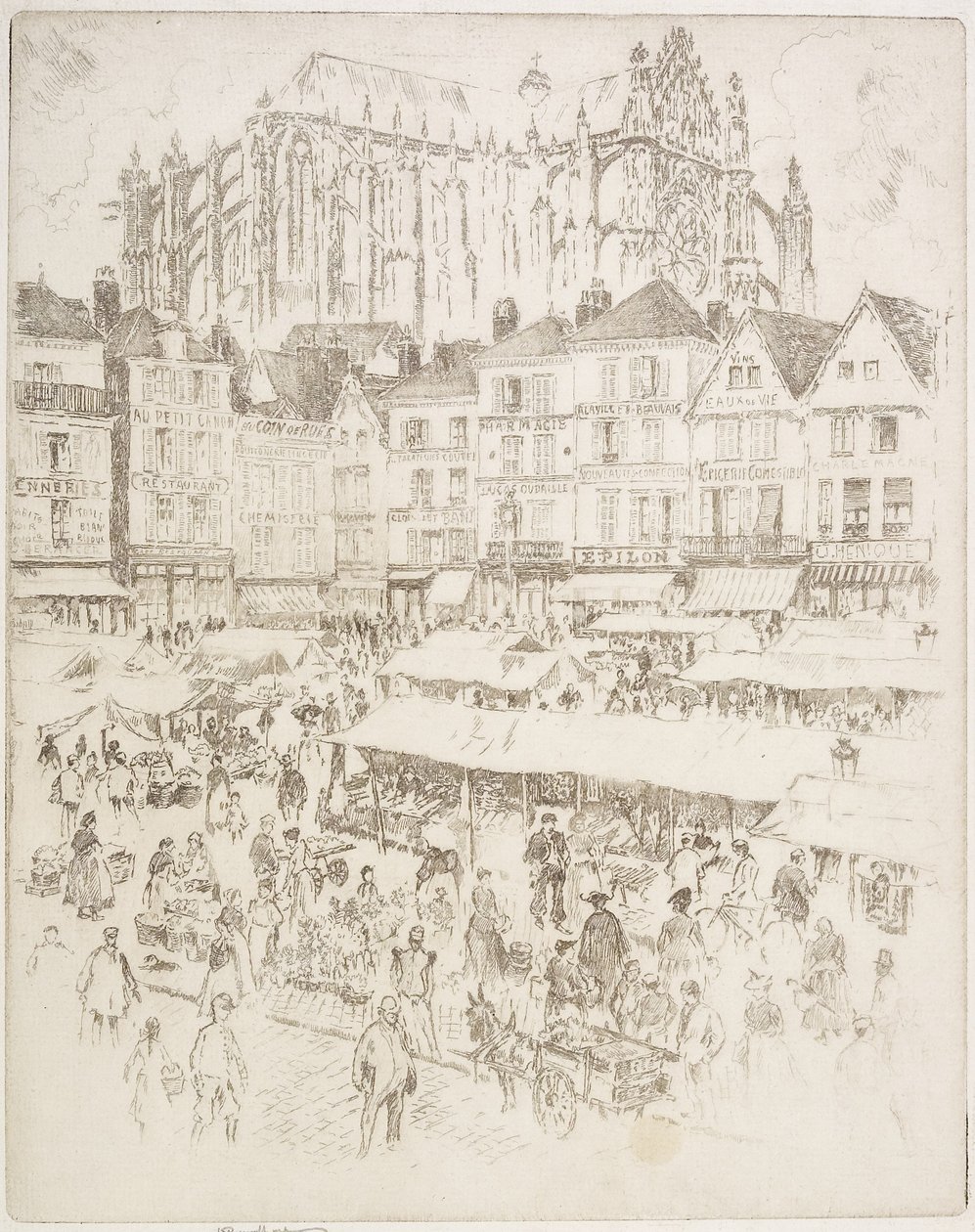 The Place，Beauvois，1907 作者 约瑟夫·彭内尔