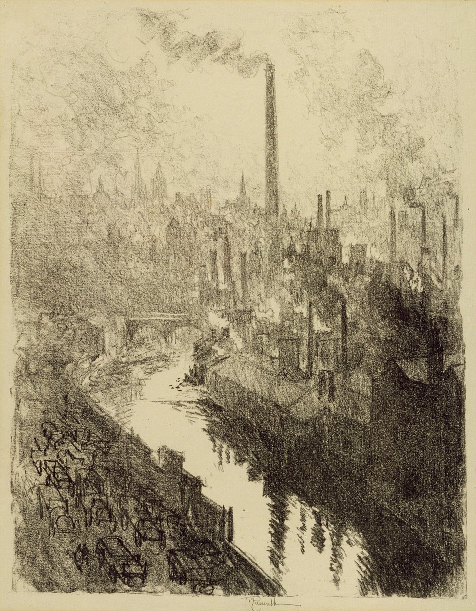 大烟囱，谢菲尔德，1910年 作者 约瑟夫·彭内尔
