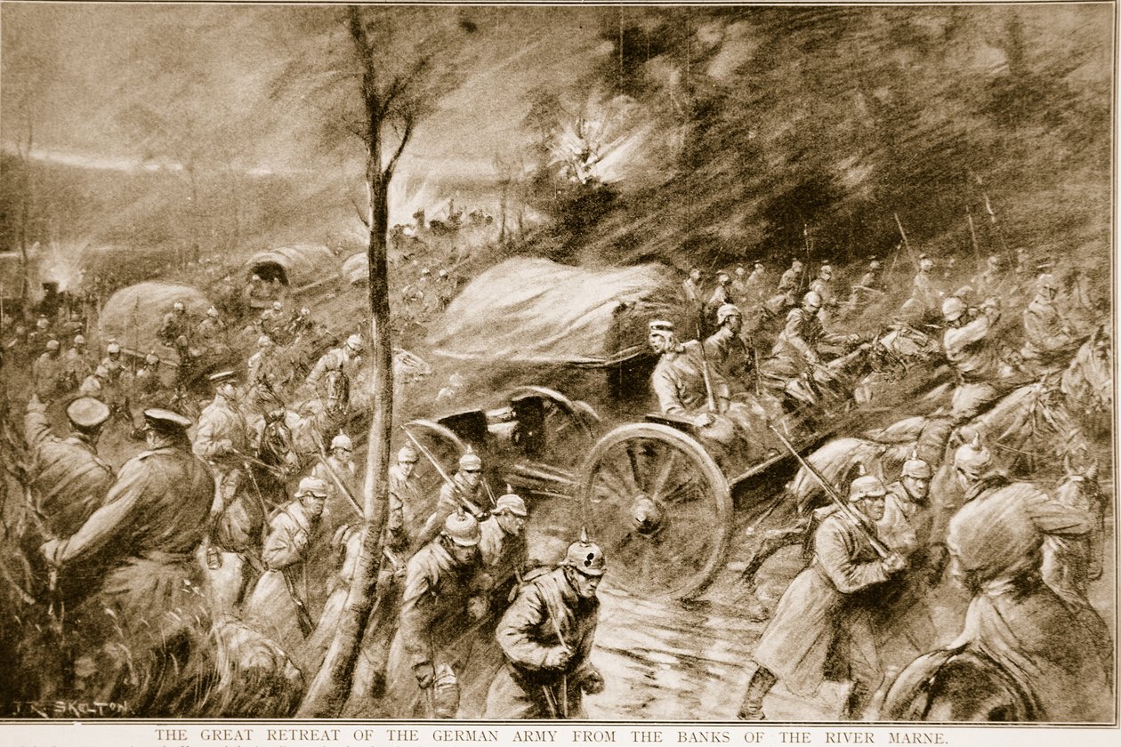 1914年德国军队从马恩河畔的大撤退 作者 约瑟夫·拉特克利夫·斯凯尔顿