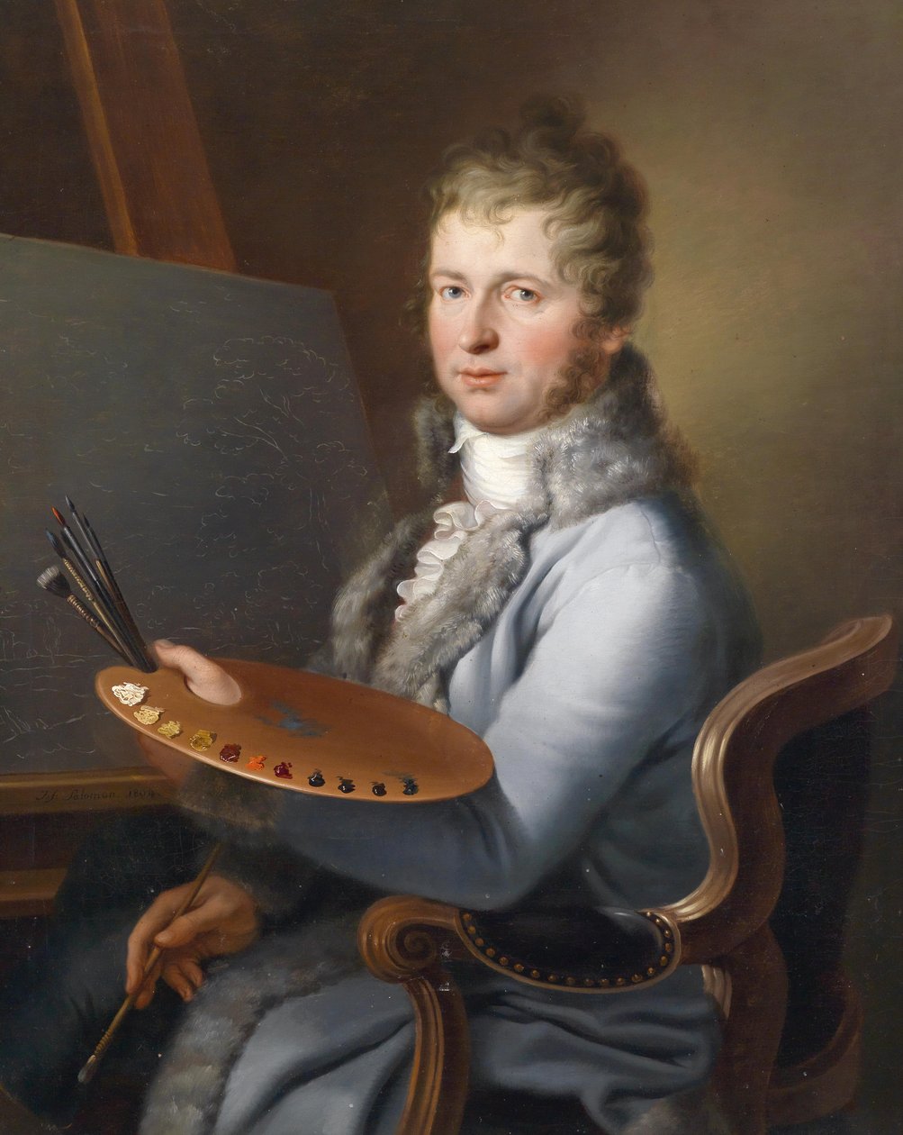 根据家庭传统，FranzStöber（1760-1834）的肖像 作者 约瑟夫·所罗门