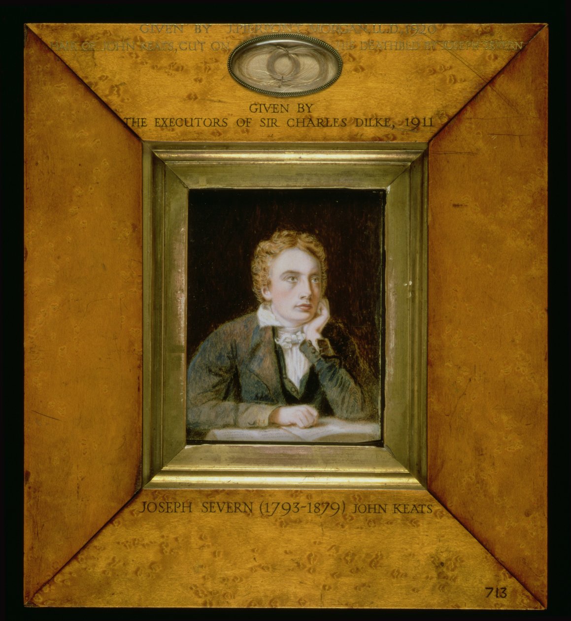 No.0713 John Keats（1795-1821）c.1818的肖像缩影 作者 约瑟夫·塞文