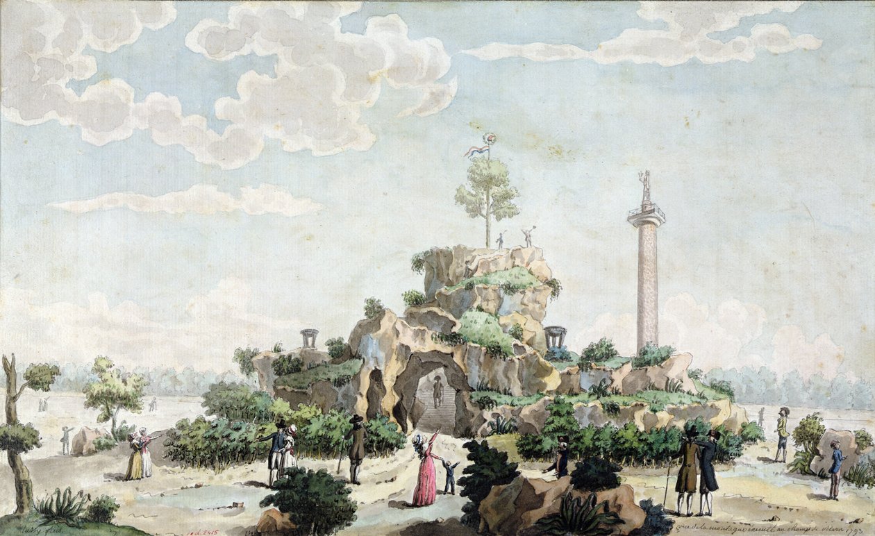 人工山建于1793年的战神广场 作者 约瑟夫·塔西