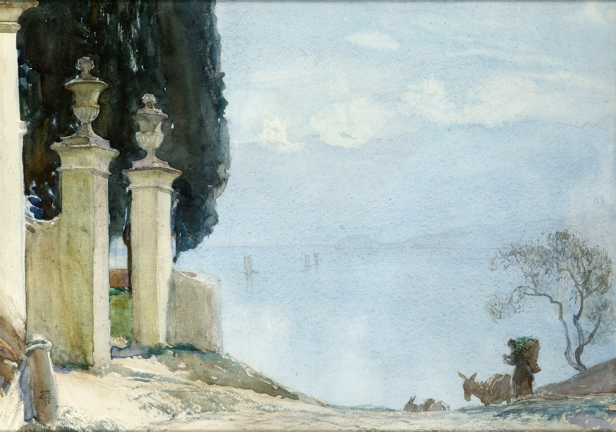 科莫的蓝色日子，c.1900 作者 约瑟夫·沃尔特·韦斯特
