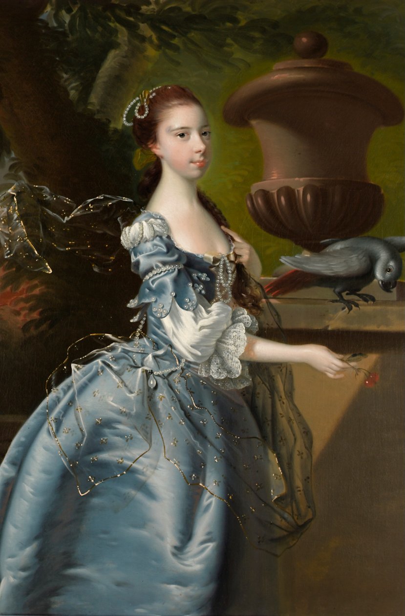 简·蒙克小姐，1760年 作者 德比的约瑟夫·赖特