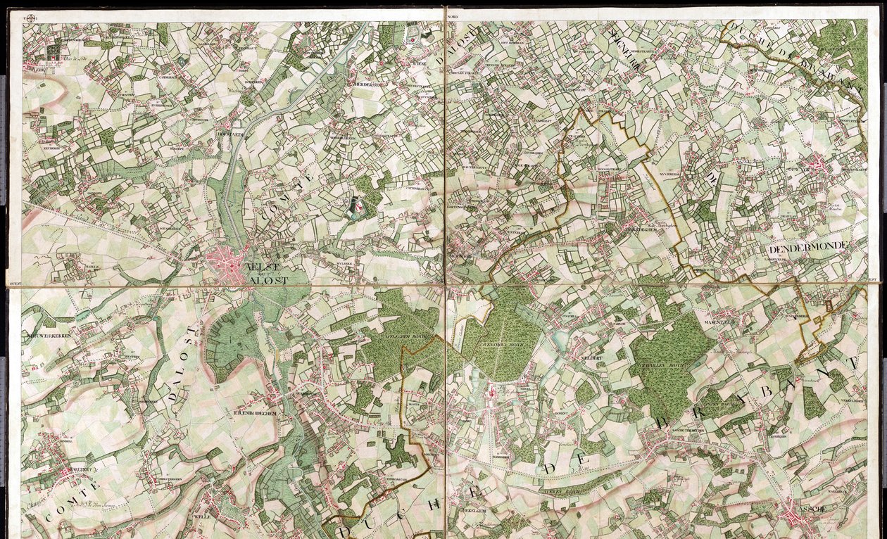 Aelst ou Alost地图 - 阿尔斯特，比利时 作者 约瑟夫·让·弗朗索瓦