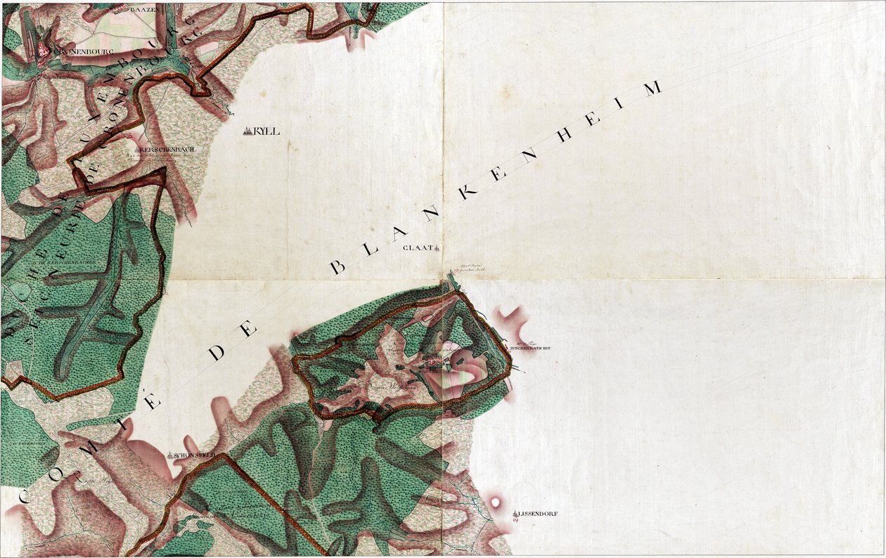 Cronenbourg地图 -  Kronenburg Dahlem 作者 约瑟夫·让·弗朗索瓦