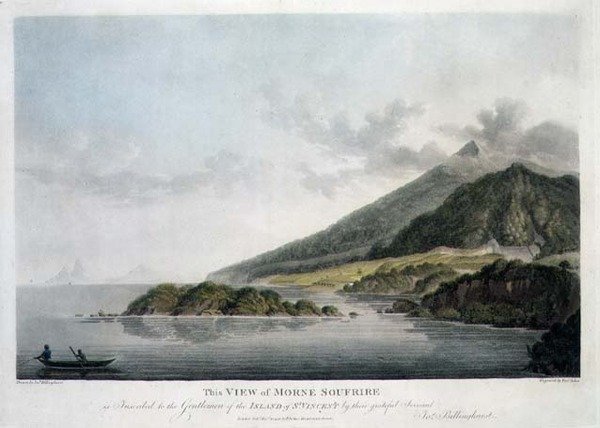 圣文森特岛Morne Soufrire的景色，由Francis Jukes（1747-1812）雕刻和出版。 作者 约瑟夫（后）比林赫斯特