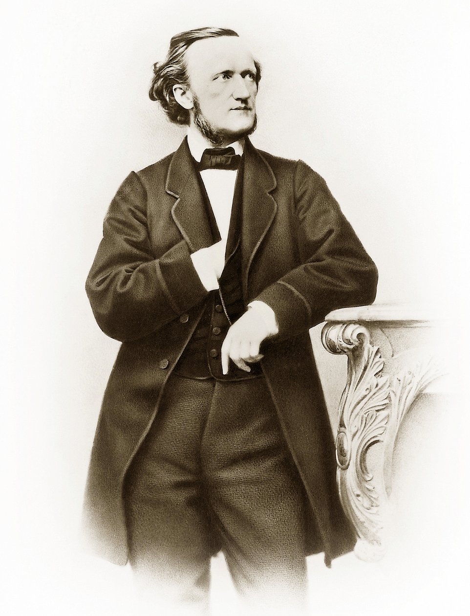德国作曲家理查德·瓦格纳 (Richard Wagner, 1813-1883) 的肖像摄影：Joseph Albert (1825-1886) 作者 约瑟夫·阿尔伯特