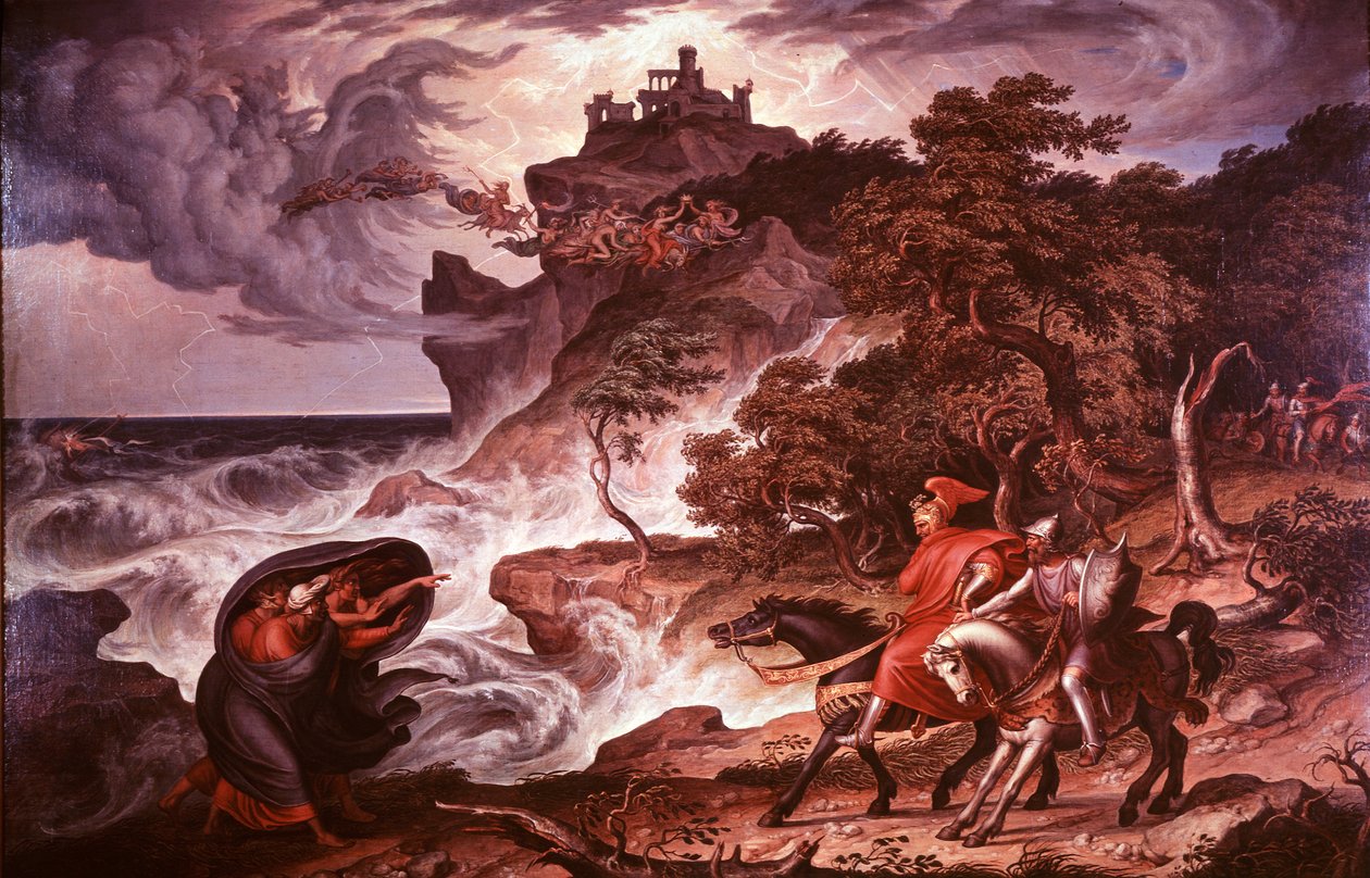 麦克白和女巫，1835年 作者 约瑟夫·安东·科克