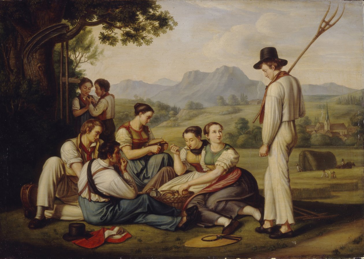 Mowers休息，1819年 作者 约瑟夫·安东·隆伯格