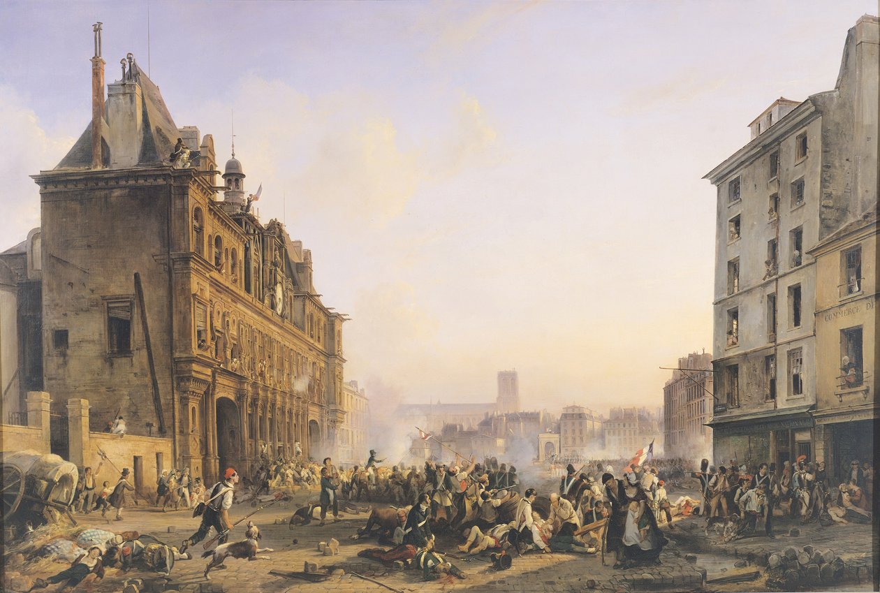 攻击Hotel de Ville，1830年7月28日 作者 约瑟夫·博美