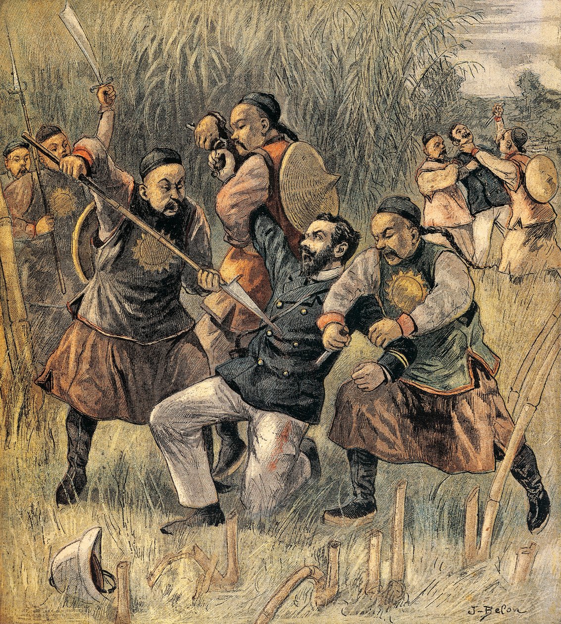 1899 年 12 月，义和团运动爆发之初，两名法国军官在 Quang - Tcheou - Wan 被杀。中国 作者 约瑟夫·贝隆