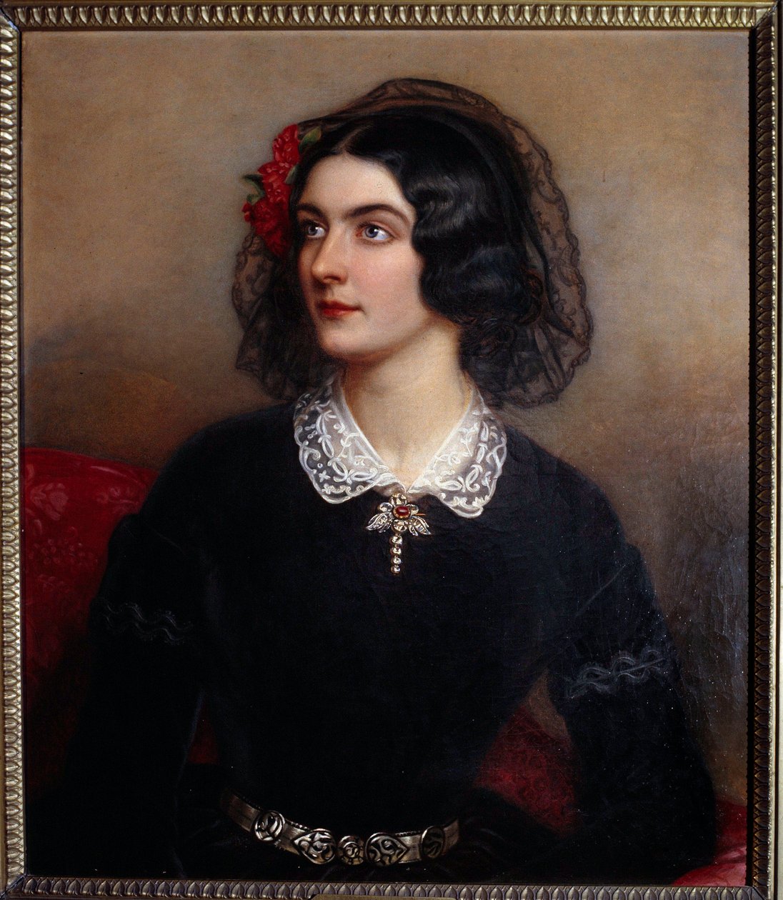 Portrait of Lola Montes ou Montez (oil on canvas) 作者 约瑟夫·卡尔·斯蒂勒