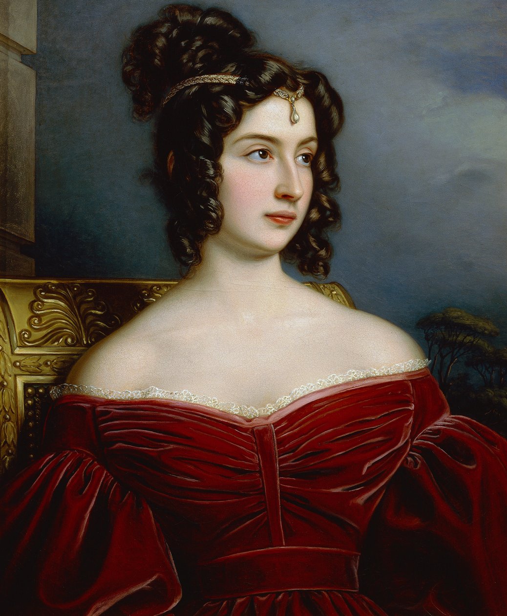Marchesa Marianna Florenzi 的肖像 作者 约瑟夫·卡尔·斯蒂勒