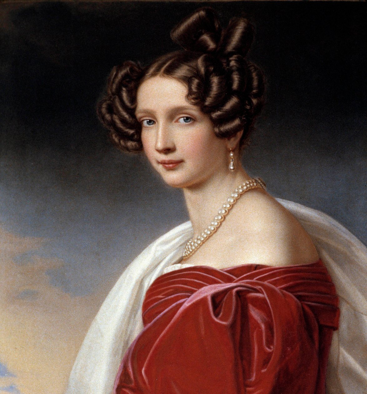 Sophie Frederique 的肖像，Baviere 的公主和奥地利的 Archiduchess (1805-1872) Joseph Karl Stieler (1781-1858) 的画作，1832 年 - 慕尼黑。 Chateau De Nymphenburg - 苏菲弗雷德里克的肖像，巴伐利亚公主和奥地利女大公（18 作者 约瑟夫·卡尔·斯蒂勒