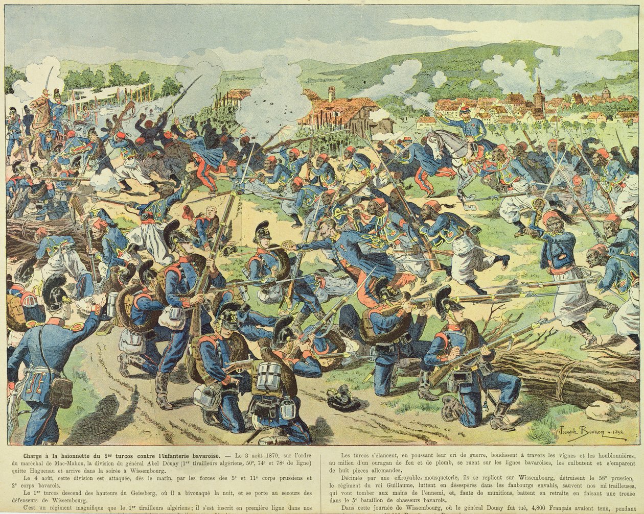 维森堡之战，1870年8月3日至4日 作者 约瑟夫·查尔斯（之后）Beuzon