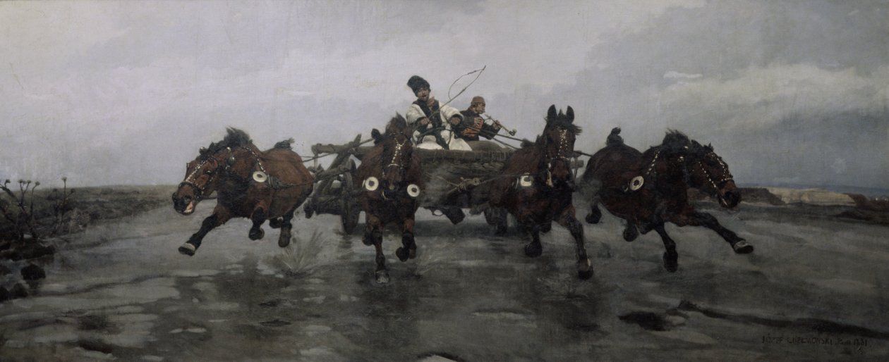四个在手，1881年 作者 约瑟夫·切尔蒙斯基
