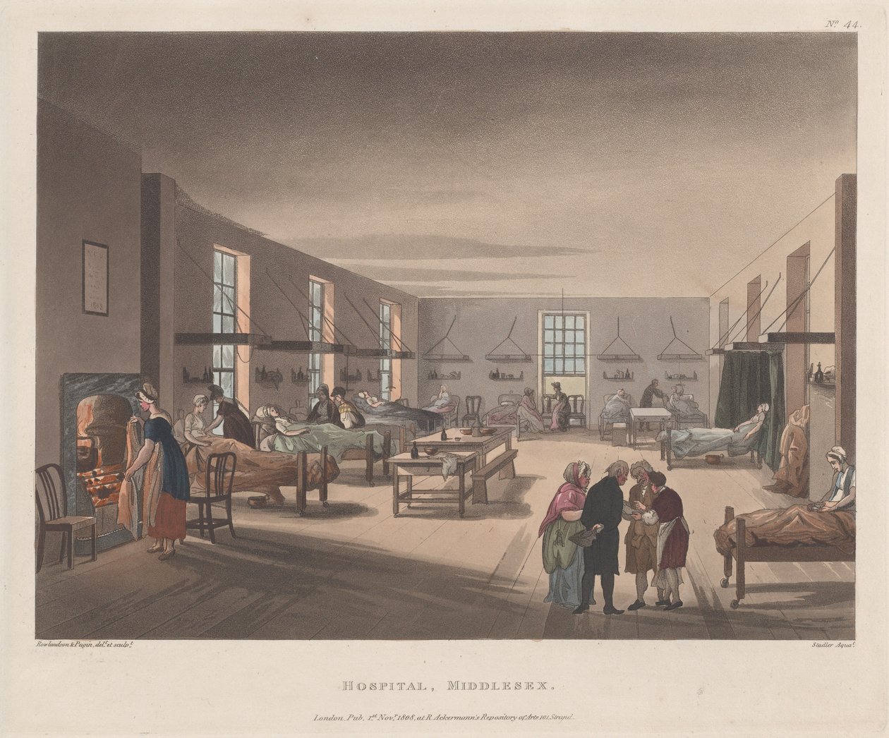 Hospital, Middlesex, April 1, 1809., April 1, 1809. 作者 约瑟夫·康斯坦丁·斯塔德勒
