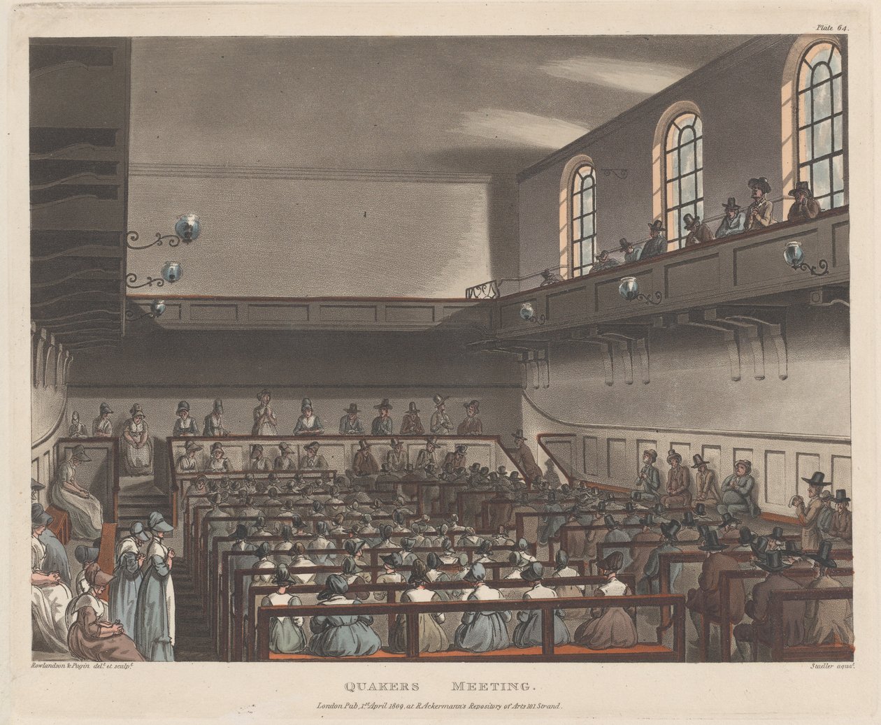 Quakers Meeting, April 1, 1809., April 1, 1809. 作者 约瑟夫·康斯坦丁·斯塔德勒